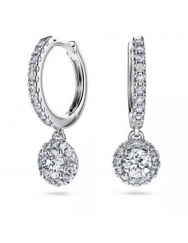 Swarovski Round Diamond Eternity Drop Earrings 1.1ctw la chaussure