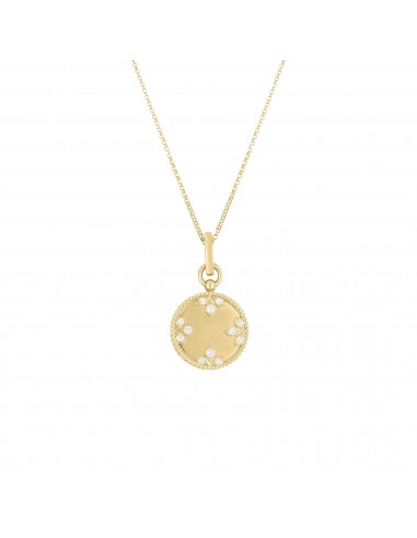 Roberto Coin 18K Yellow Gold Small Medallion Diamond Necklace la chaussure