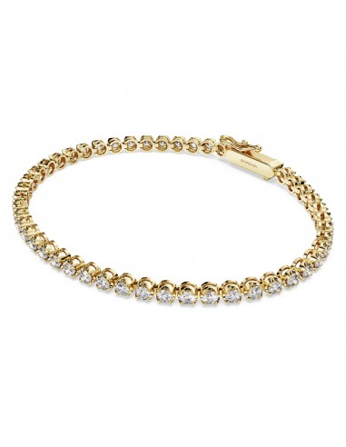 Swarovski Diamond Eternity Tennis Bracelet 14K Yellow Gold 2.50 Carats tw en linge