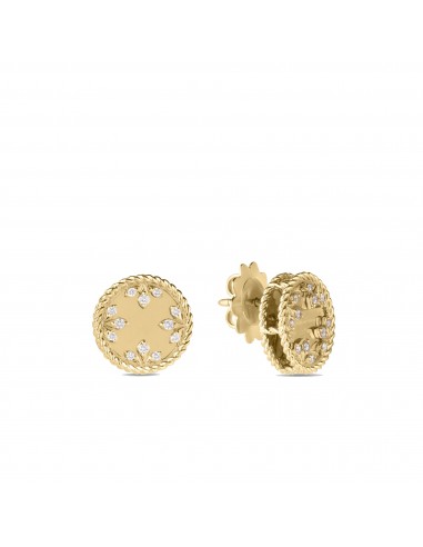 Roberto Coin 18K Yellow Gold Colored Medallions Small Diamond Studs Earrings Découvrez la collection