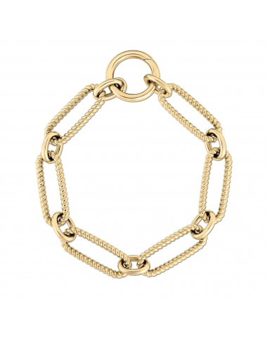 Roberto Coin 18K Yellow Gold Alternating Fluted Paperclip & Oval Link Bracelet Comparez plus de prix