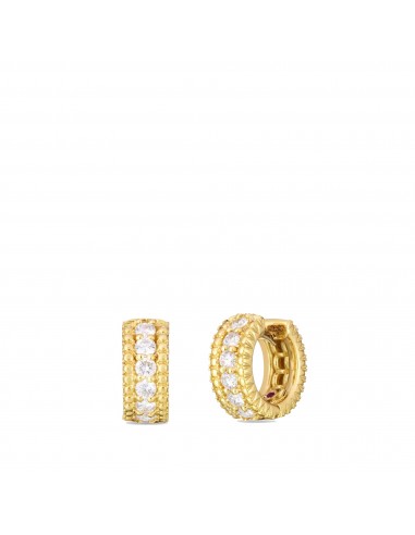 Roberto Coin 18K Yellow Gold Siena Diamond Huggy Hoop Earrings prix