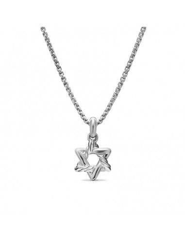 David Yurman Star of David Pendant Necklace in Sterling Silver, 9.6mm l'évolution des habitudes 