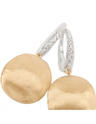 Marco Bicego 18K Yellow Gold Africa Drop Earrings with Diamond Clip offre 