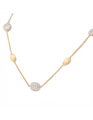 Marco Bicego 18K Yellow Gold & Diamond Bean Necklace rembourrage situé sous