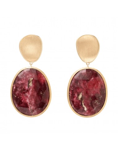 Marco Bicego 18K Yellow Gold Lunaria Double Drop Thulite Earrings chez Cornerstreet bien 