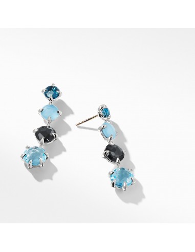 David Yurman Chatelaine Drop Earrings with Blue Topaz Pour