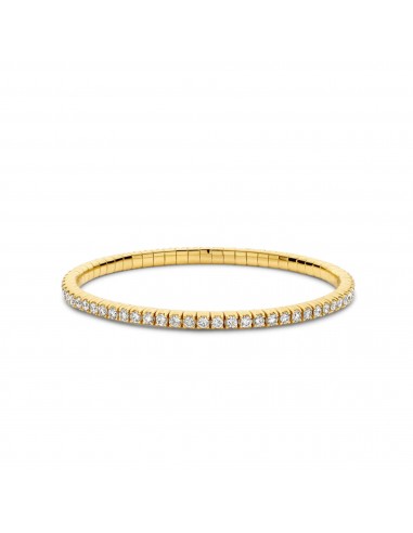 Hulchi Belluni 18K Yellow Gold Tresore Stretch Tennis Bangle Bracelet, 3.00 Carats de pas cher