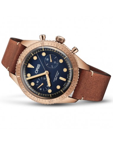 Pre-owned Oris Carl Brashear 43mm Limited Edition Bronze Automatic Chronograph Watch de France