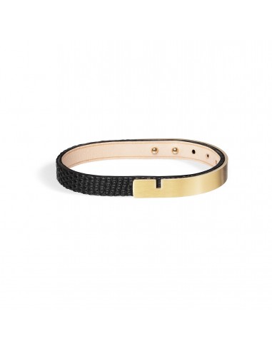 Bracelet cuir homme iguane noir | U'TURN.9 du meilleur 