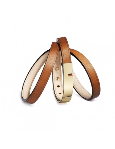 Bracelet cuir camel femme | U'TURN TRIPLE shop