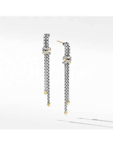 David Yurman Helena Chain Drop Earrings with 18K Yellow Gold and Diamonds une grave pollution 