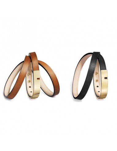 Duo de bracelets U-TURN camel & noir en ligne des produits 