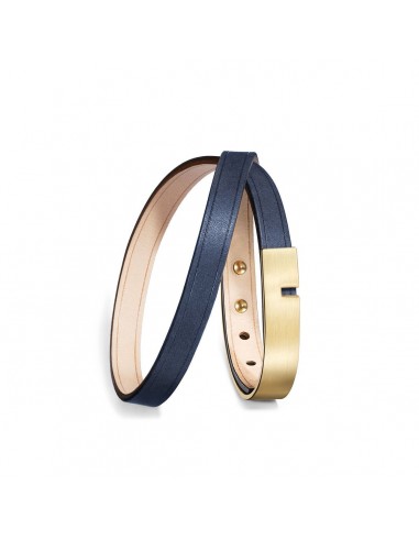 Bracelet cuir bleu marine | U'TURN TWICE vente chaude votre 