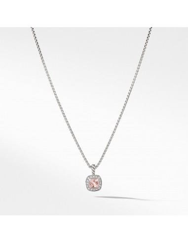 David Yurman Albion Kids Necklace with Morganite and Diamonds, 4mm pas cheres