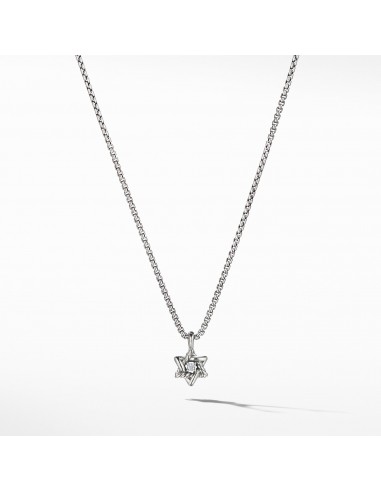 David Yurman Cable Collectibles Kids Star of David Necklace with Diamonds français