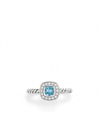 David Yurman Albion Kids Ring with Blue Topaz and Diamonds, 4mm shop